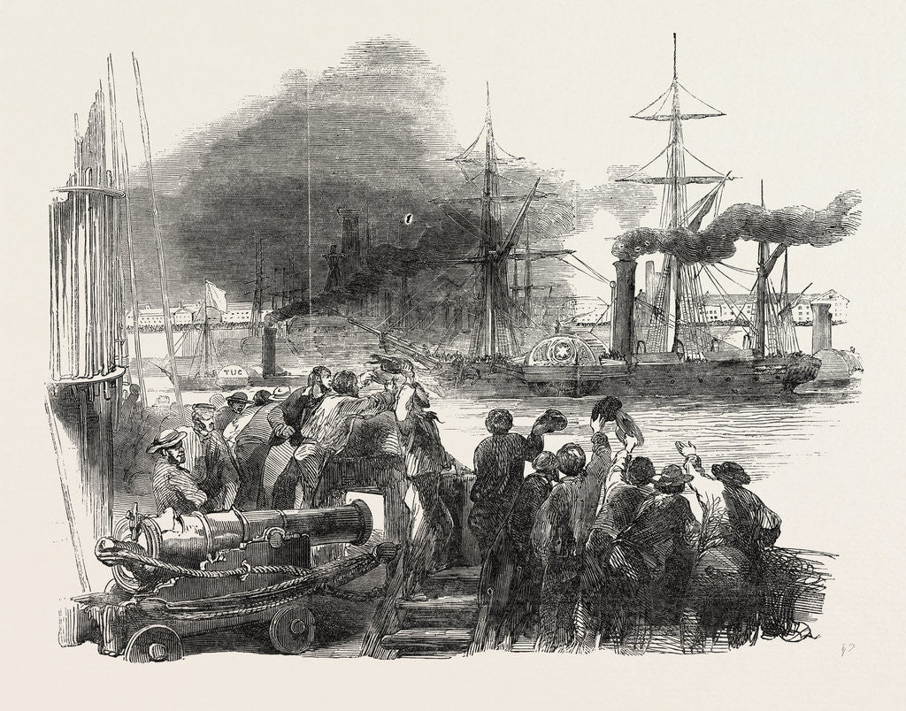 Detail of Departure of the Steamship Singapore with Troops for the Cape by Anonymous