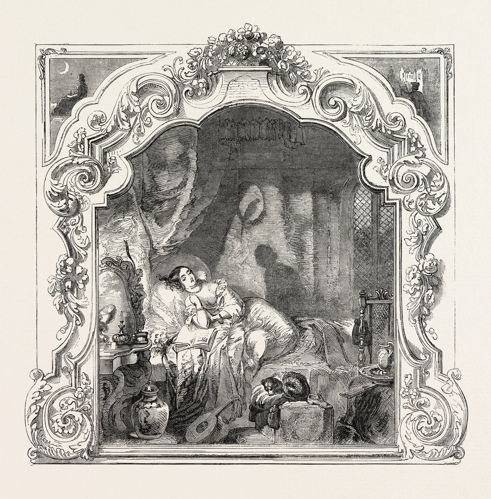 Detail of A Subject from the Sleeping Palace, Approach of the Fairy Prince, Exhibition of the Society of British Artists by Anonymous