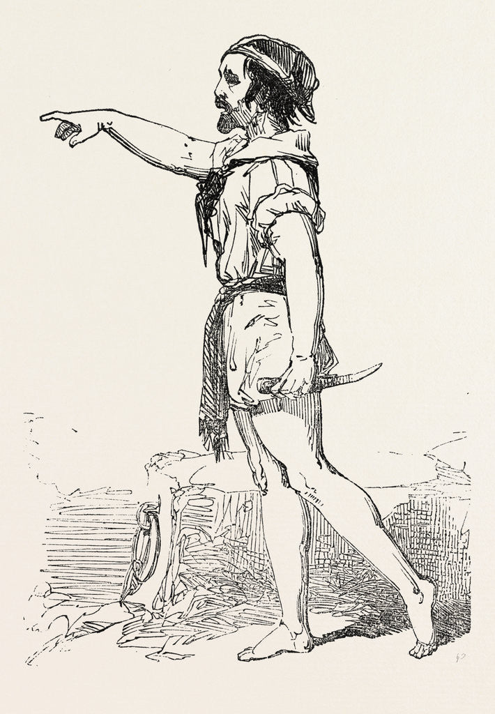 Detail of Masaniello, Signor Gaetano Pardini, Who Appeared in La Muta Di Portici, at Her Majesty's Theatre, Haymarket, London by Anonymous