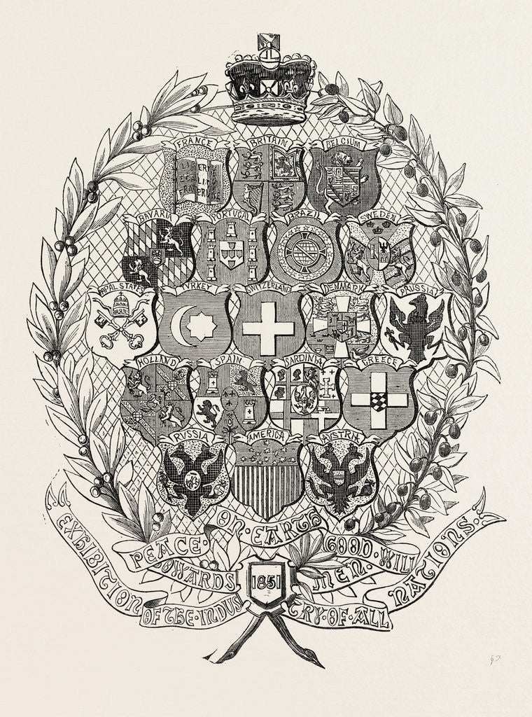 Detail of Enamel, Arms of All Nations by Anonymous