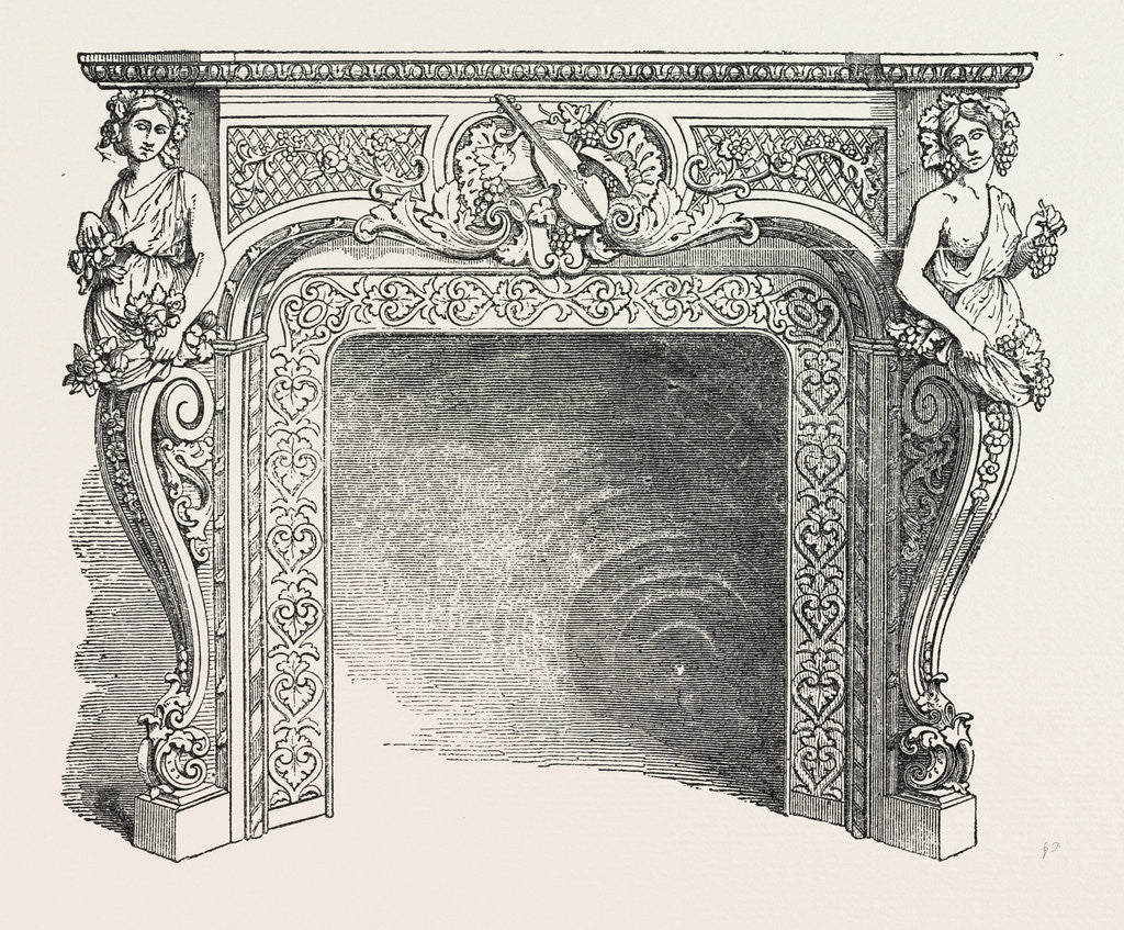 Detail of J.P. Vaudre, Chimney Piece of Iron by Anonymous