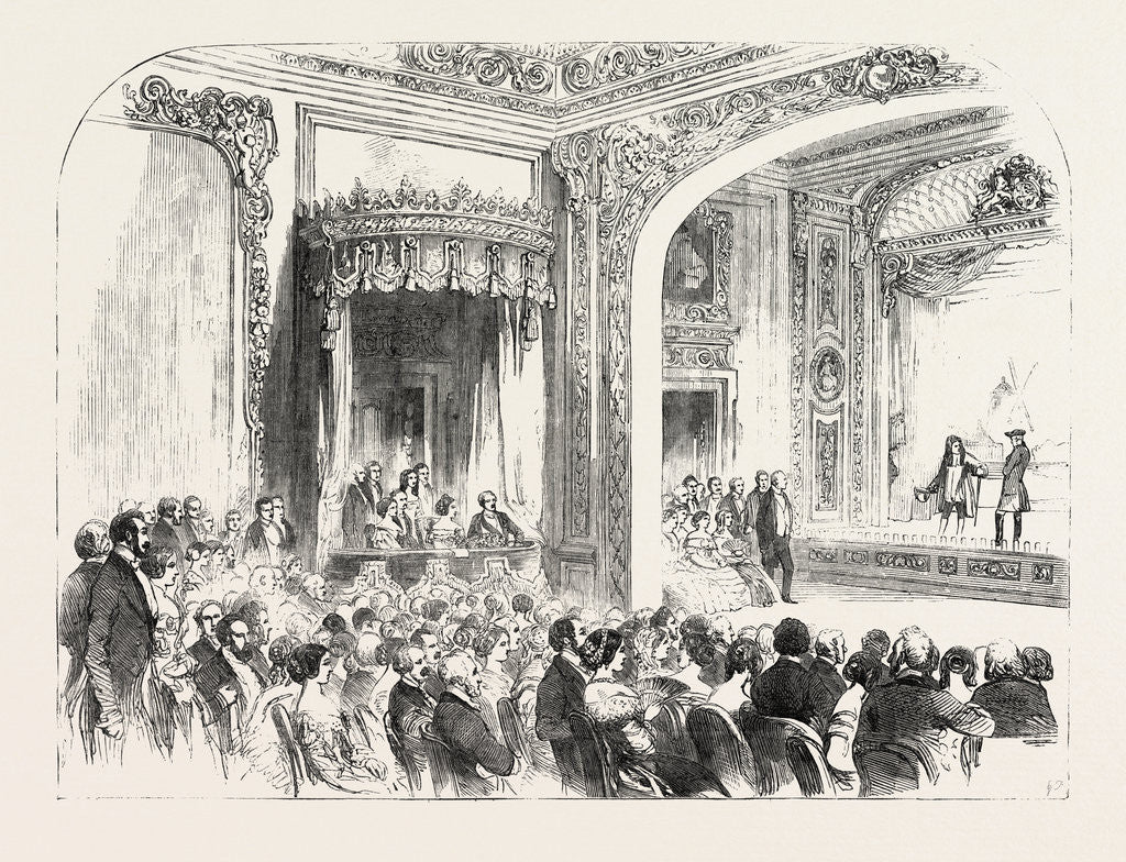 Detail of Amateur Performance of Sir Edward Bulwer Lytton's New Comedy, Before Her Majesty and Prince Albert, at Devonshire House, London by Anonymous