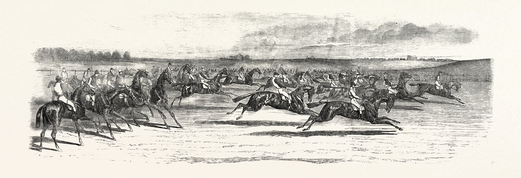 Detail of Race Horses Starting at the Derby by Anonymous