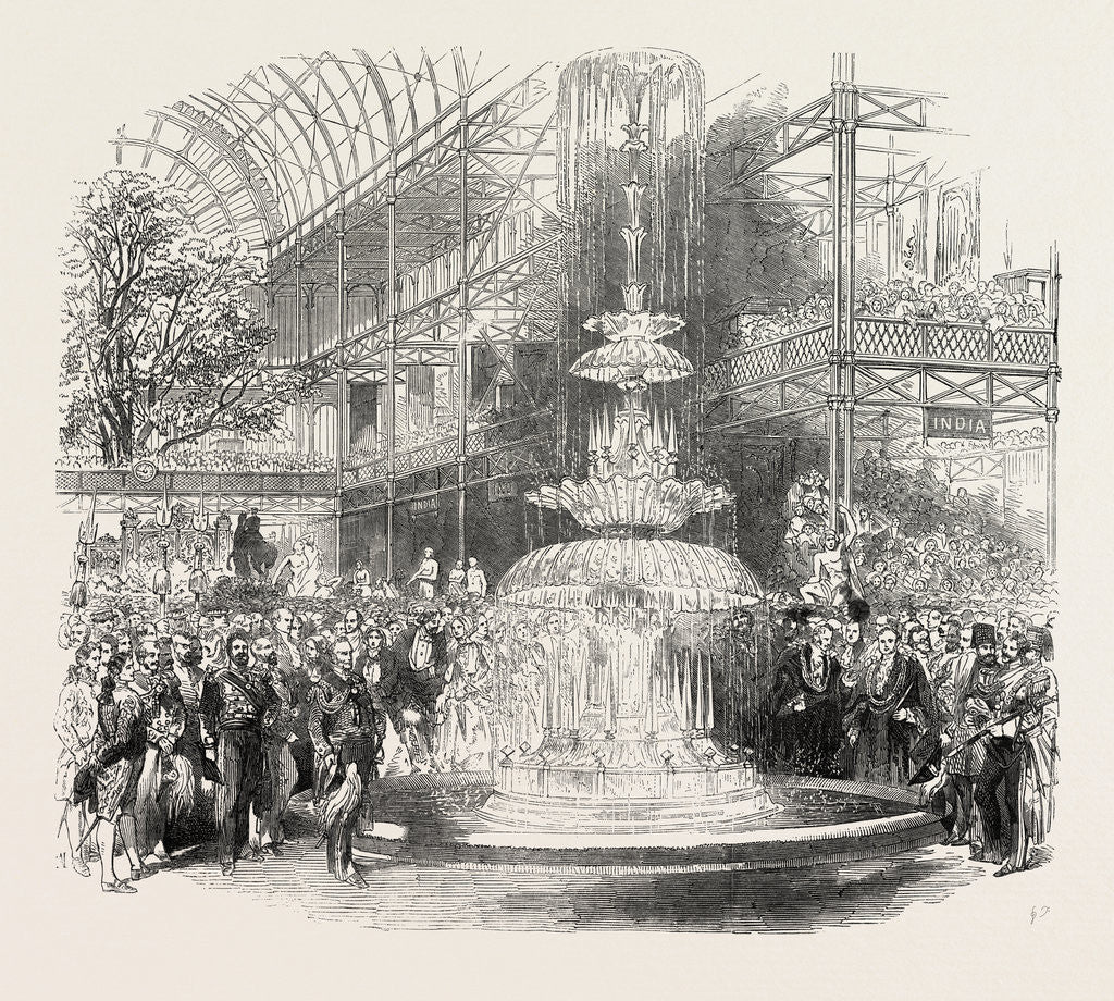Detail of The Transept of the Crystal Palace on the 1st of May, the Great Exhibition, London by Anonymous