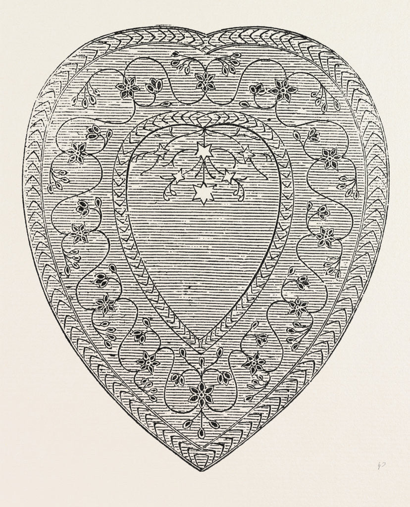 Detail of Heart-Shaped Dish of Jasper, Jewelled, by the East India Company by Anonymous