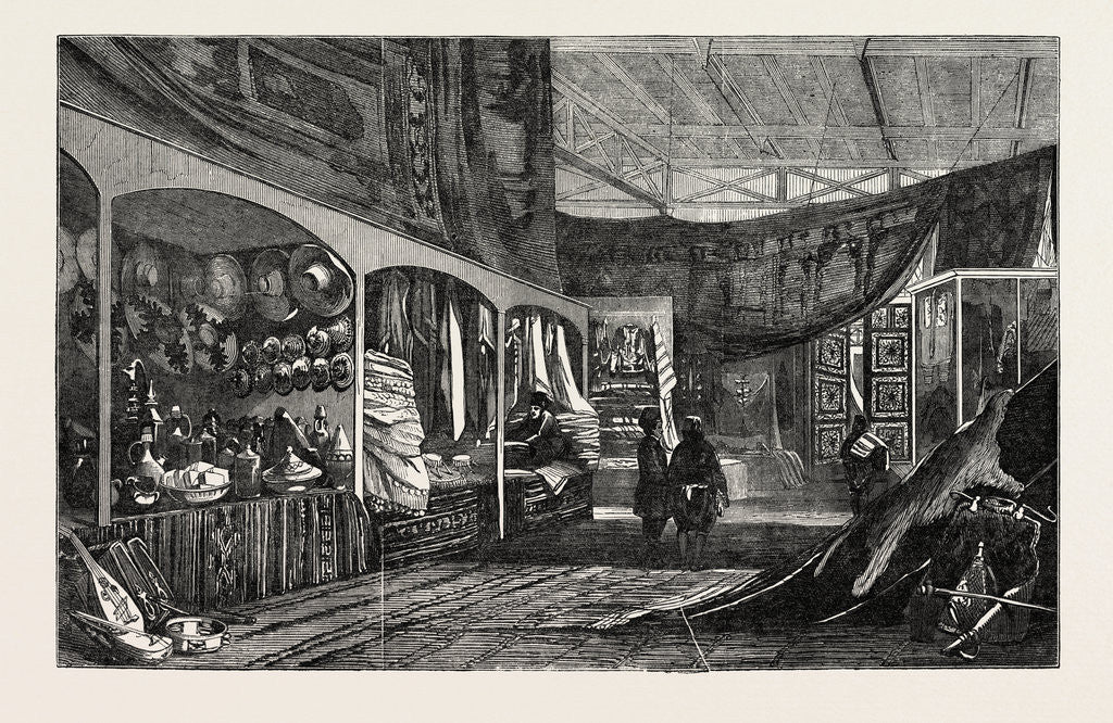 Detail of The Tunis Court, Crystal Palace, the Great Exhibition, Hyde Park, London by Anonymous