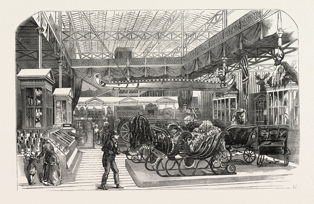 Detail of The Canadian Court, Crystal Palace, the Great Exhibition, Hyde Park, London by Anonymous