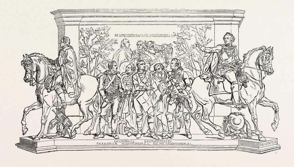 Detail of Statue of Frederick the Great, Side of Pedestal, Berlin, Germany by Anonymous