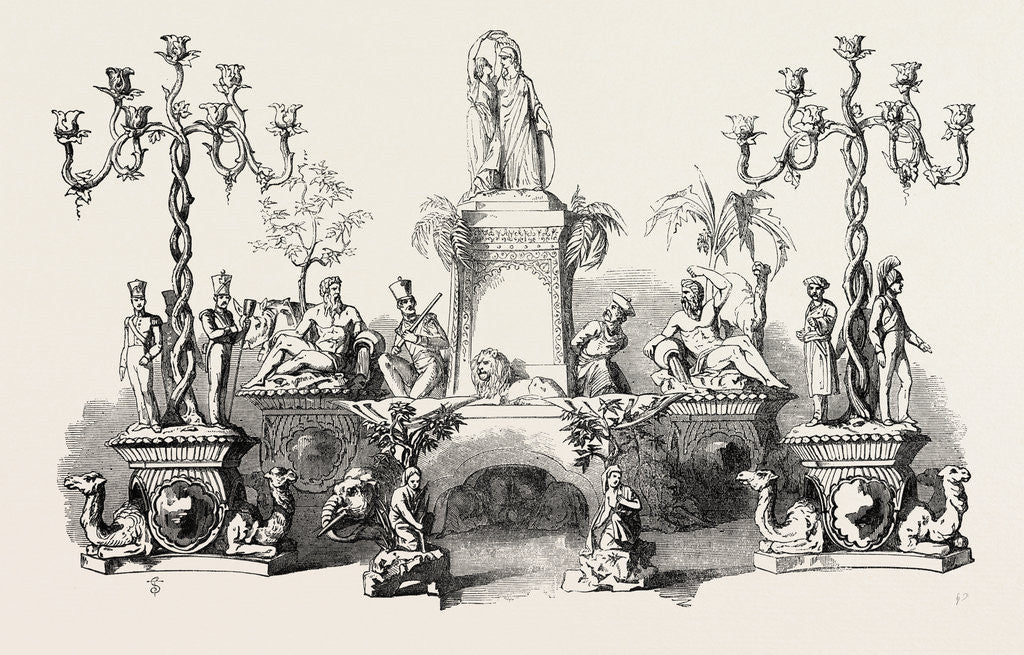 Detail of Group of Plate Presented to Lord Ellenborough, Exhibited by Hunt and Roskell by Anonymous