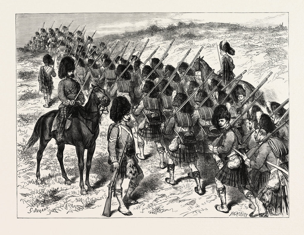 Detail of The 93rd Highlanders on the March by Anonymous