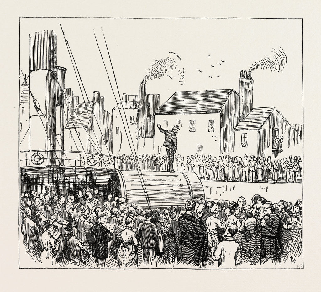 Detail of On the Way to Paray-Le-Monial, France: Singing the Magnificat at Dieppe by Anonymous