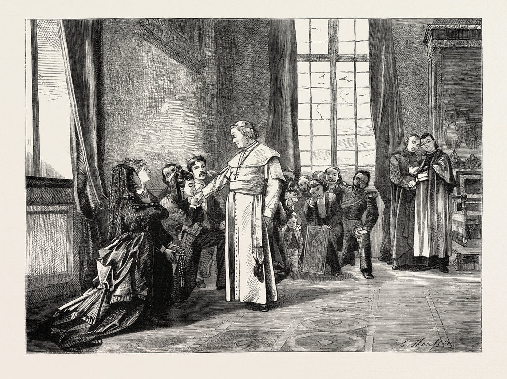 Detail of A Reception at the Vatican, Rome, Italy by Anonymous