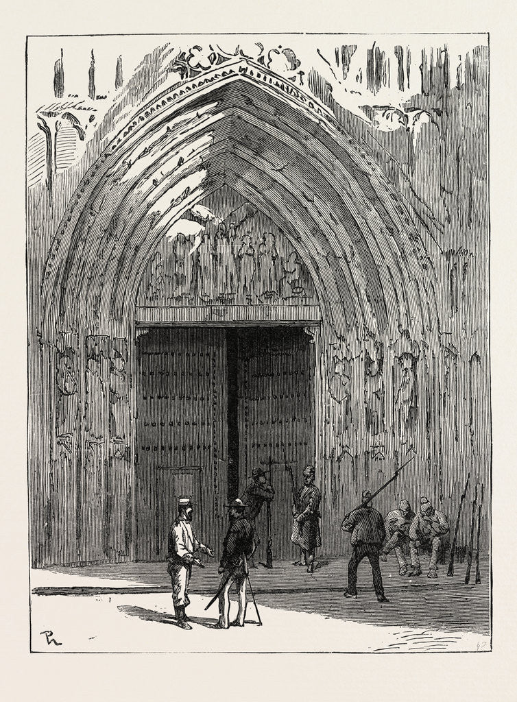 Detail of The Civil War in Spain: The Apostles' Gate, Valencia by Anonymous