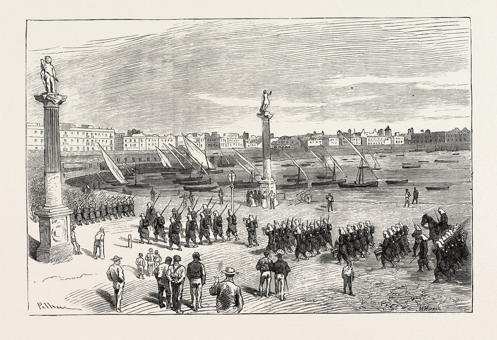 Detail of The Civil War in Spain: General Pavia's Troops Entering Cadiz by Anonymous