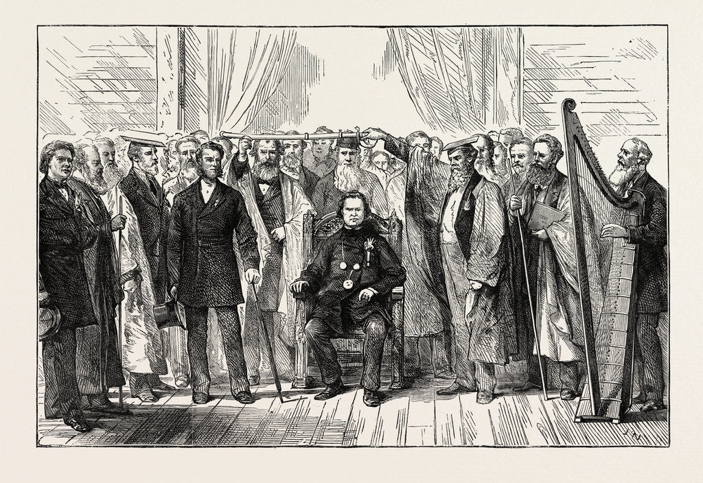 Detail of The Mold Eisteddfod: Chairing the Bard, Wales by Anonymous