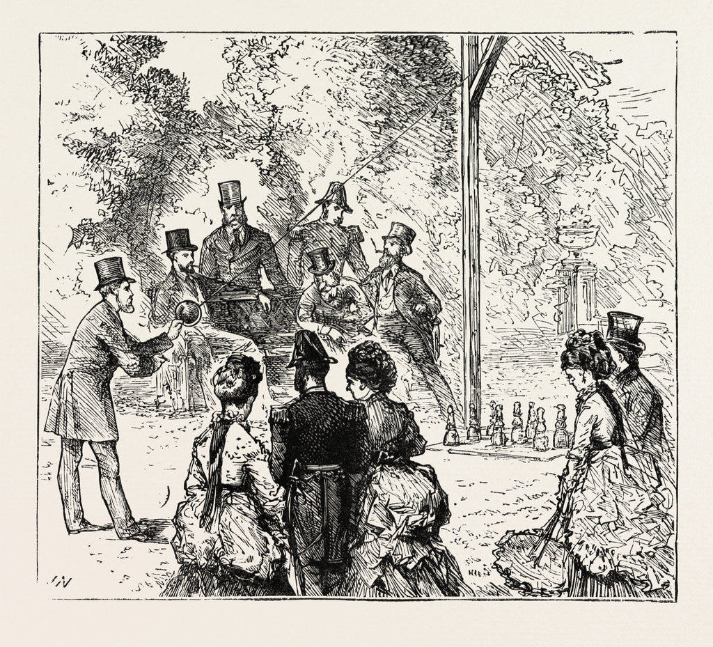 Detail of Inauguration of the Holyhead Breakwater and Harbour of Refuge by H.R.H. The Prince of Wales: German Skittles, Wales by Anonymous