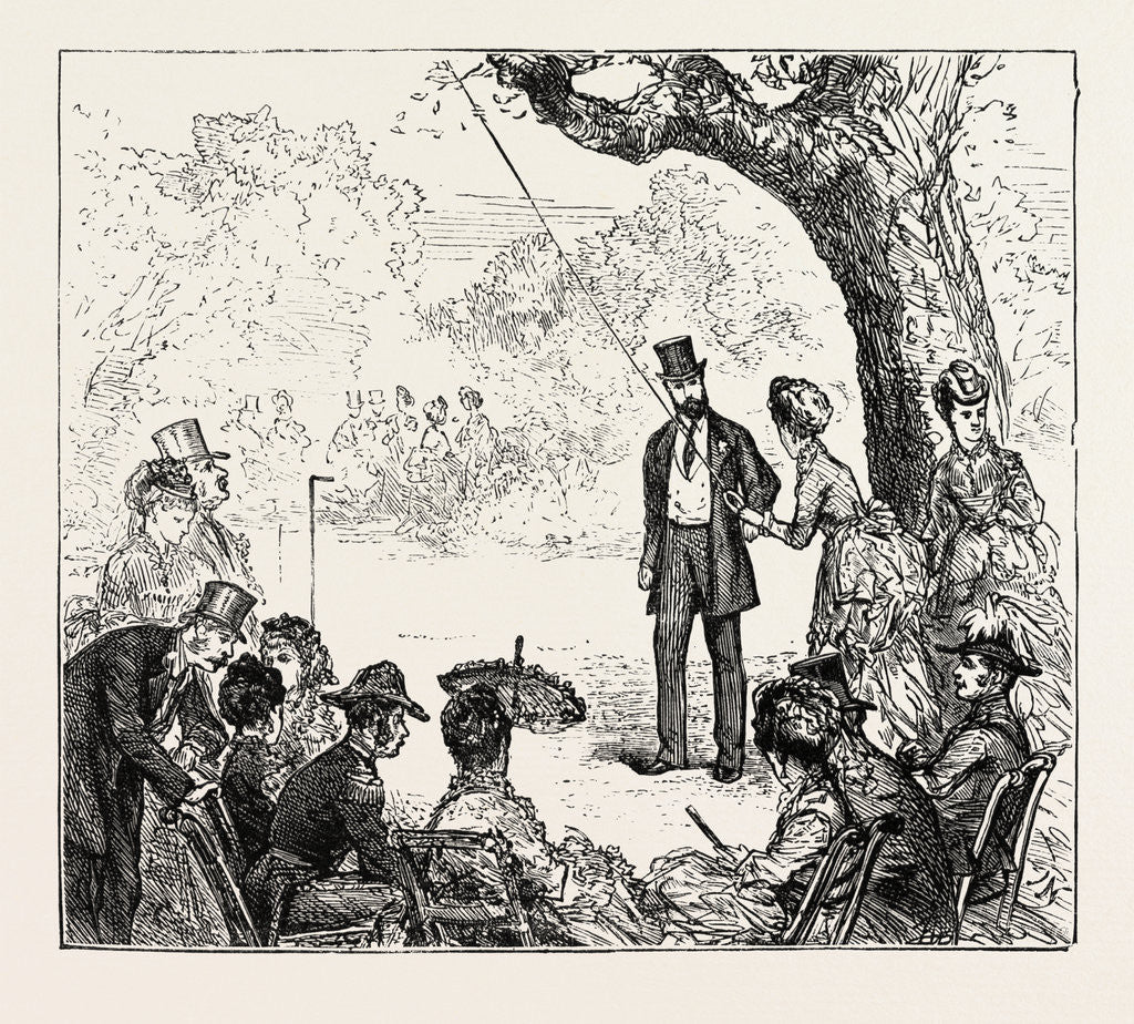 Detail of Inauguration of the Holyhead Breakwater and Harbour of Refuge by H.R.H. The Prince of Wales: Game of the Ring, Wales by Anonymous