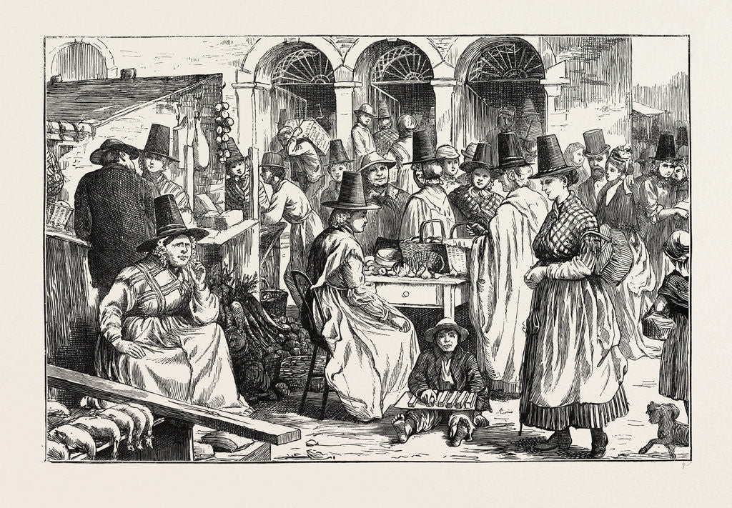 Detail of The Mold Eisteddfod: Holyhead Market, Wales by Anonymous