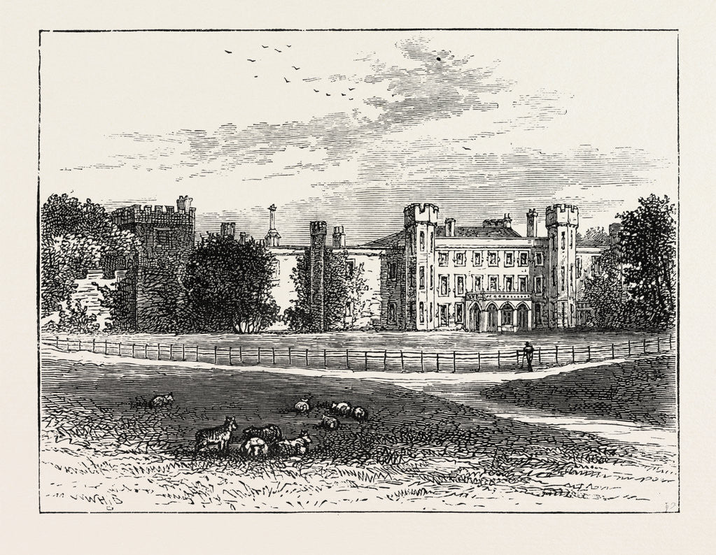 Detail of Inauguration of the Holyhead Breakwater and Harbour of Refuge by H.R.H. The Prince of Wales: Penrhos, Principal Front, Wales by Anonymous