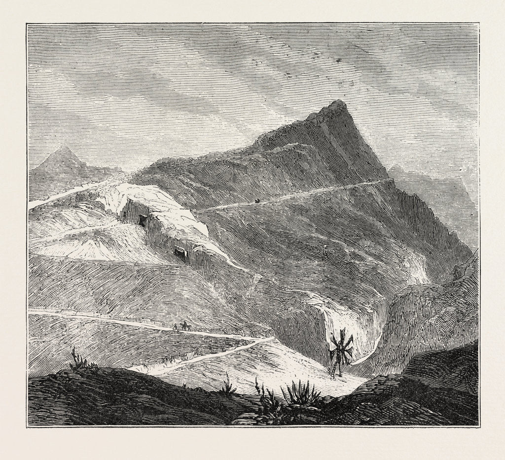Detail of The Ashantee War: Ascension Island, the Sanatorium for the Sick and Wounded: The Main Road Up the Hills, Anglo Ashanti War, Ghana by Anonymous