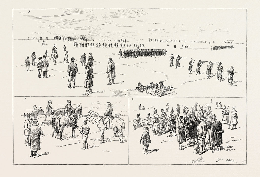 Detail of The Civil War in Spain: Drilling Republican Troops for Guerilla Warfare in the North by Anonymous