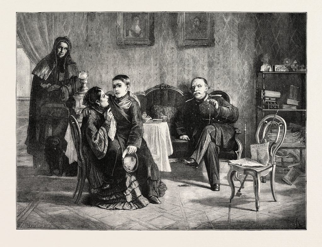 Detail of Life in Russia: Leaving for the Military School after the Holidays by Anonymous