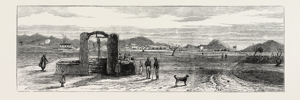 Detail of The Cartagena Insurrection, Spain: General View of the Bombardment, from the Besiegers' Camp by Anonymous