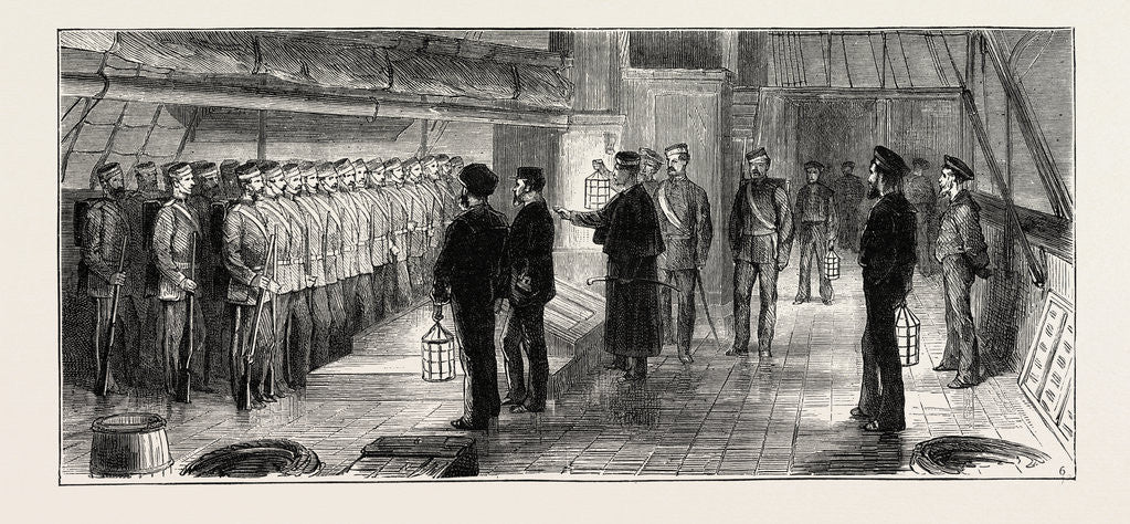 Detail of The Ashantee War: Shipping Stores and War Material at Woolwich for the Gold Coast by Anonymous