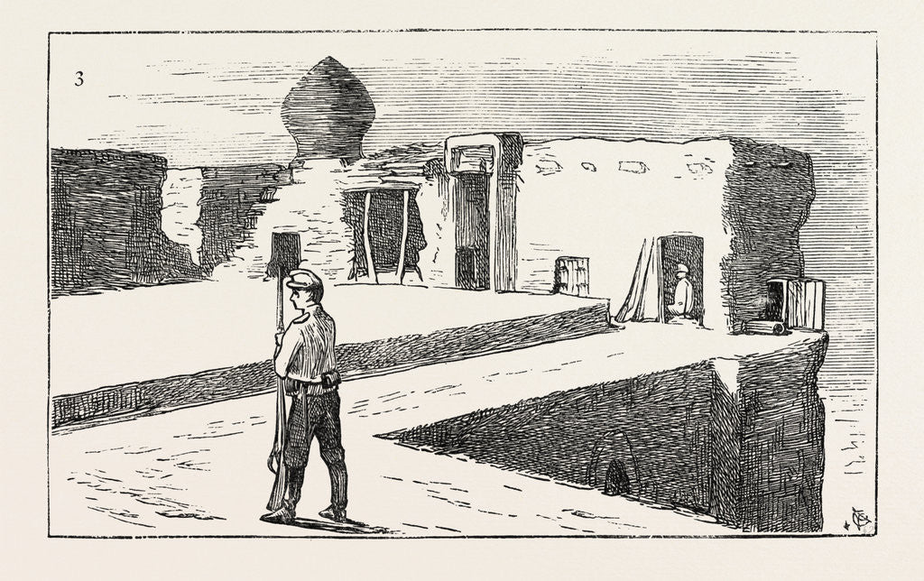 Detail of The Russian Expedition to Khiva: Sentinel on the Walls of the Fortress Chasar Asp. by Anonymous
