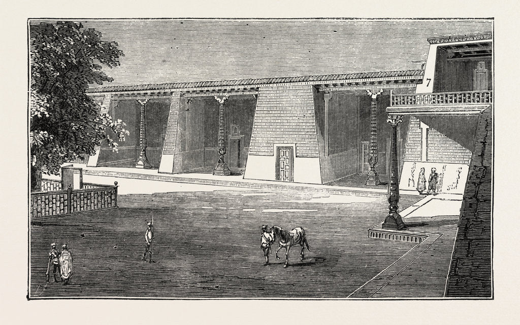 Detail of The Russian Expedition to Khiva: Pavilion Occupied by Prince Eugene M. Leuchtenberg in the Khan's Gardens by Anonymous