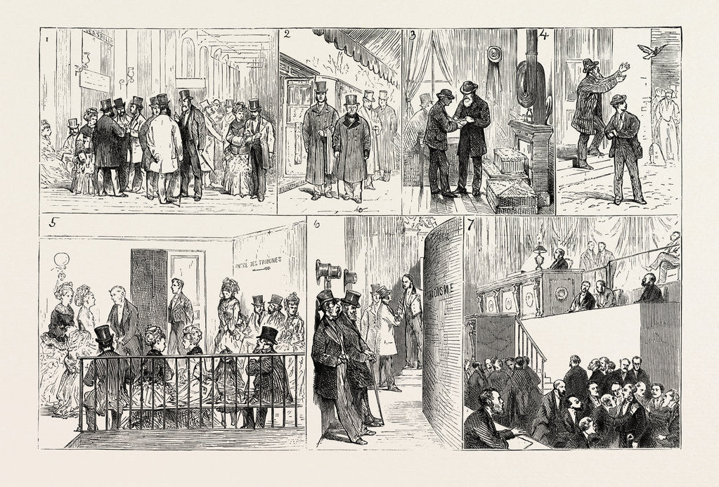 Detail of The French Crisis, Sketches at Versailles During the Recent Constitutional Debate, France by Anonymous