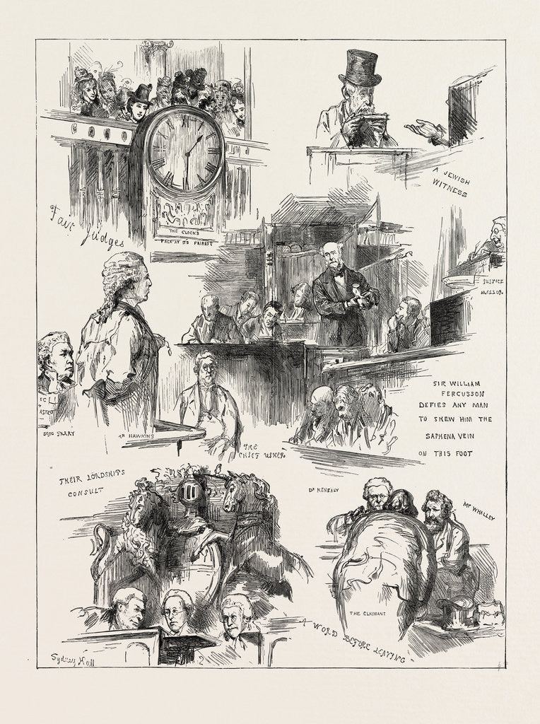 Detail of The Tichborne Case: Further Sketches in Court by Anonymous
