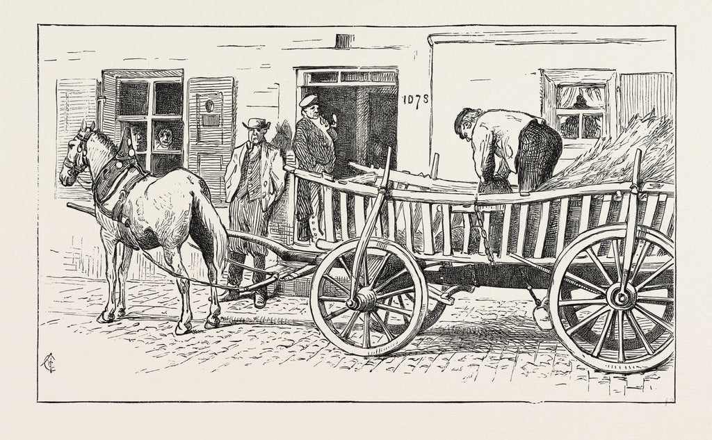 Detail of Market Cart, Wurzburg, Germany by Anonymous