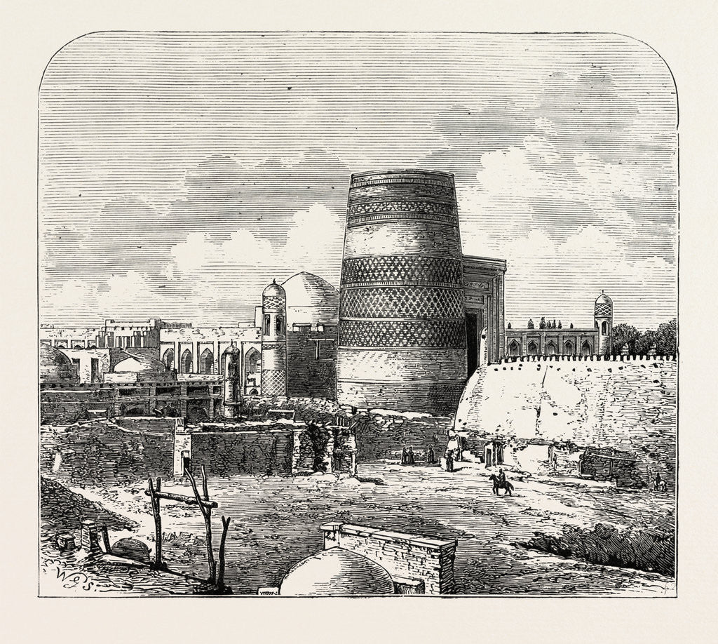 Detail of The Russian Expedition to Khiva, Views in the City: Temple of the Palace, Uzbekistan by Anonymous