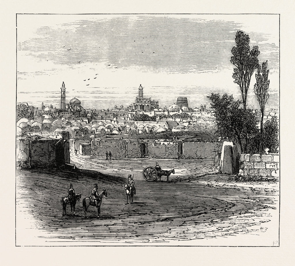 Detail of The Russian Expedition to Khiva, Views in the City: General View of the Town, Uzbekistan by Anonymous