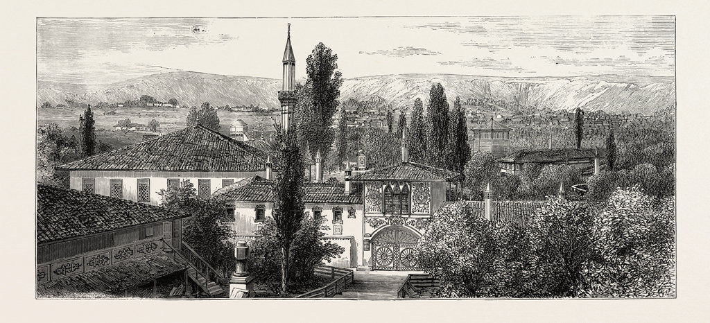 Detail of The Duke of Edinburgh in the Crimea: Old Palace of the Khan of Crimean Tartary, Baktchiserai, Ukraine by Anonymous
