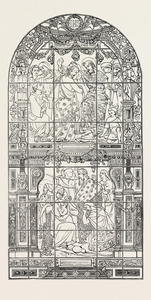 Detail of New Baptistry Window in the Church of St. Lawrence Jewry by Anonymous