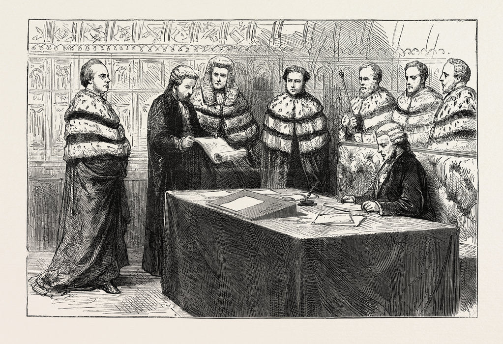 Detail of The Lord Chancellor Taking His Seat in the House of Lords As a Peer by Anonymous