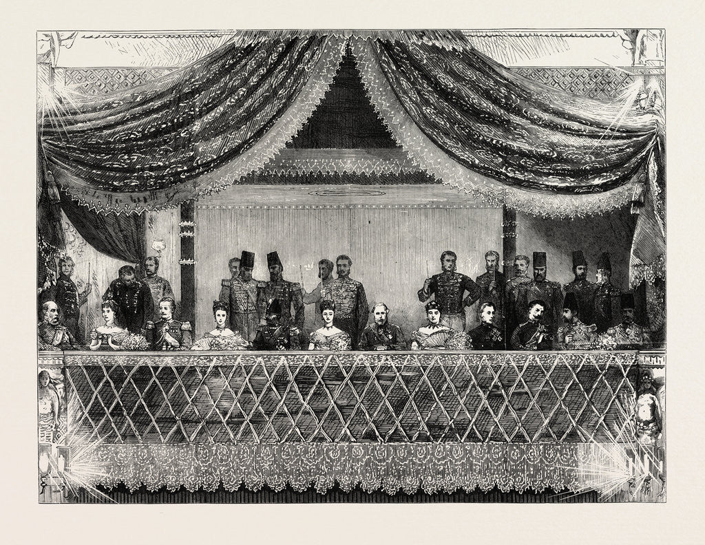 Detail of The State Performance at the Royal Italian Opera: The Royal Box by Anonymous