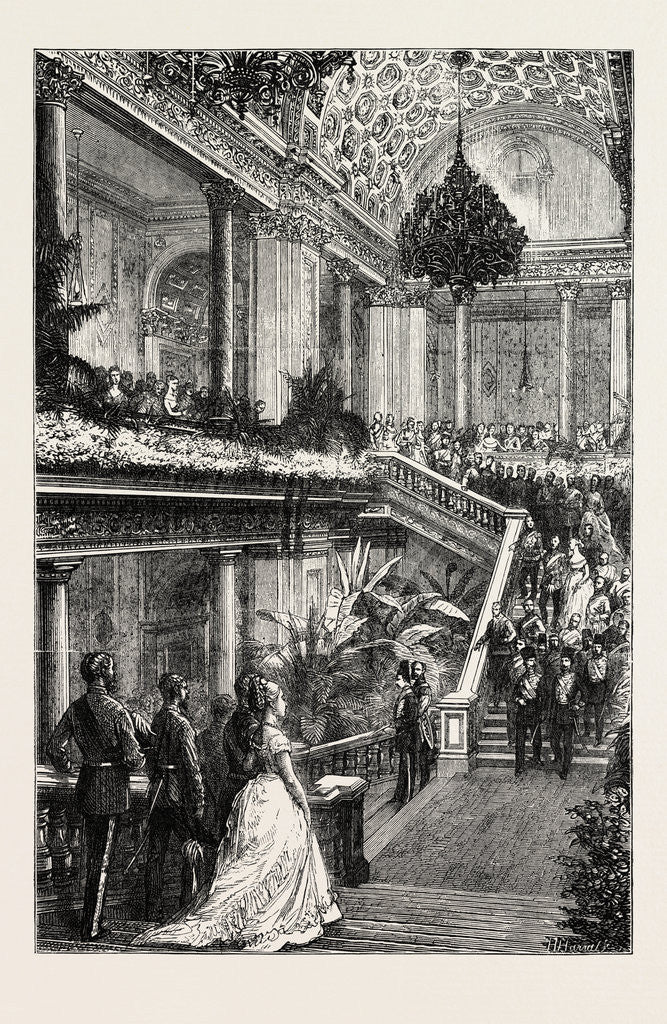 Detail of The Reception of the Shah at the Foreign Office: View on the Staircase by Anonymous