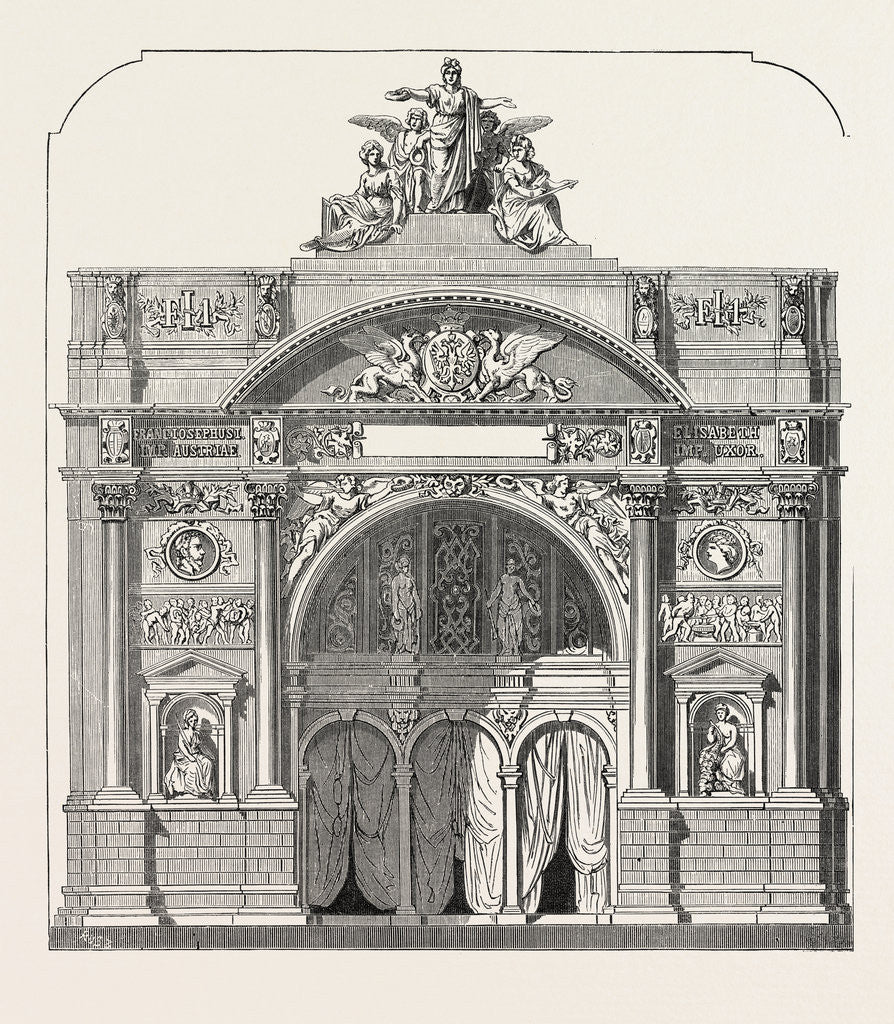 Detail of The Forthcoming Exhibition at Vienna, Austria: Main Entrance to the Building by Anonymous