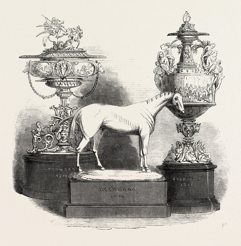 Detail of The Goodwood Race Plate: Stewards Cup, Goodwood Cup, Chesterfield Cup by Anonymous