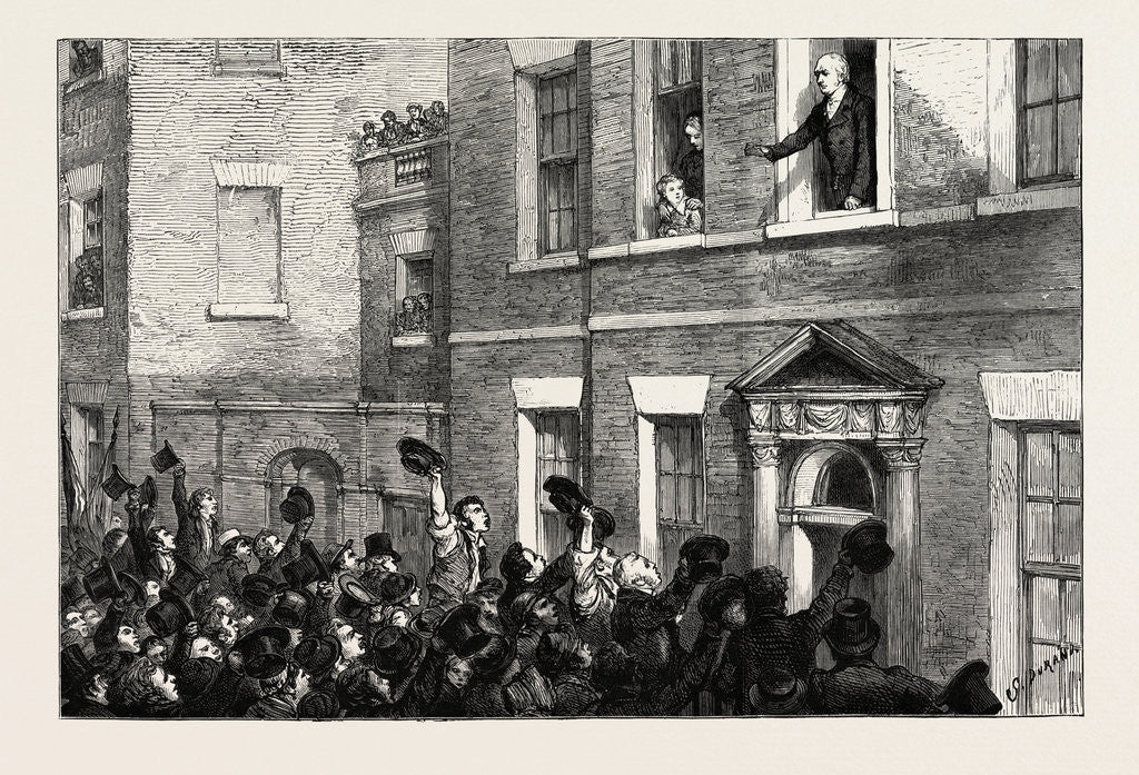 Detail of The Liverpool Election, 1812; Mr. Gladstone Speaking at Hawarden on His 70th Birthday by Anonymous