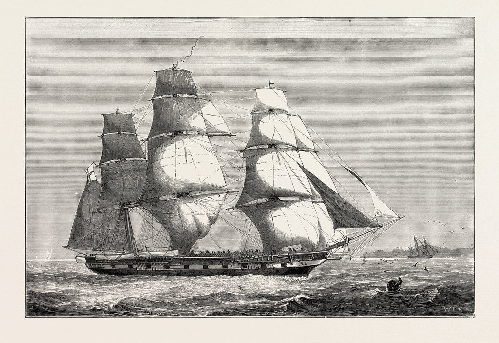 Detail of The Missing Training Ship, H.M.S. Atalanta by Anonymous
