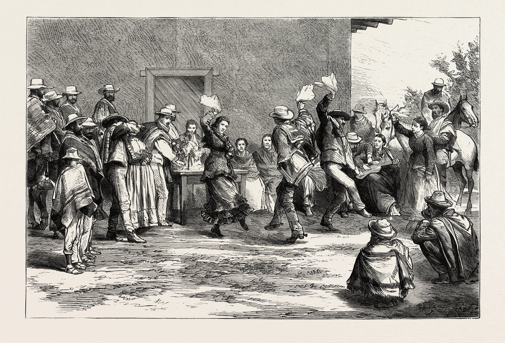 Detail of At a Chilian Rodeo: Dancing the Cueca, Chile by Anonymous