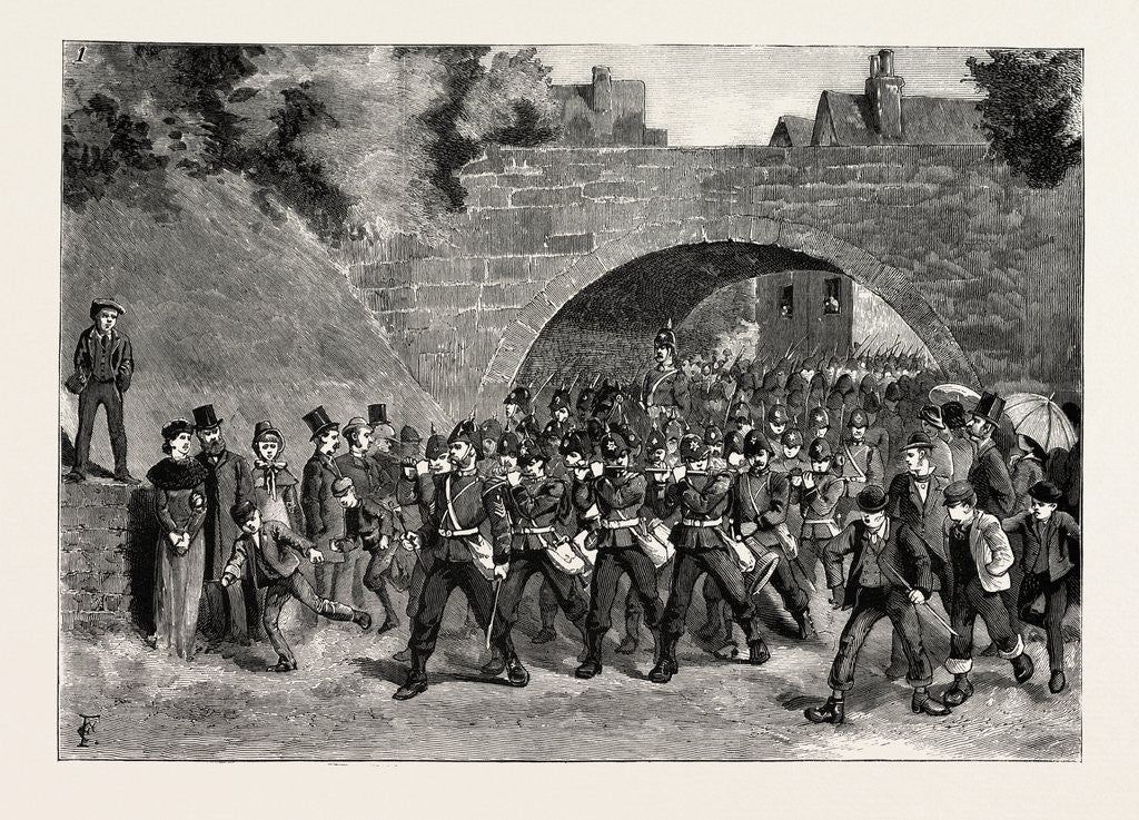 Detail of The Easter Volunteer Review at Brighton: A Metropolitan Detachment on the March by Anonymous