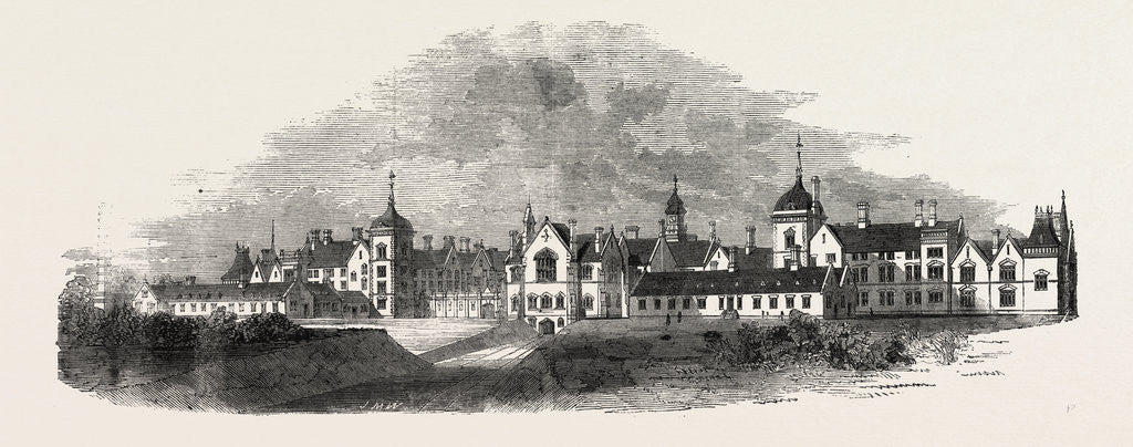 Detail of North-West Front of the Asylum Near Arlsey, Bedfordshire, for the Insane Poor of Hertfordshire, Bedfordshire, and Huntingdonshire by Anonymous