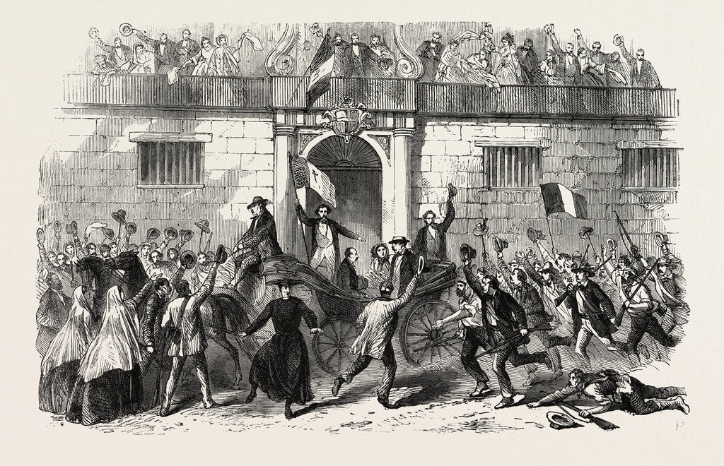 Detail of The Release of Political Prisoners from the Castellamare, Palermo, on June 19, Italy by Anonymous