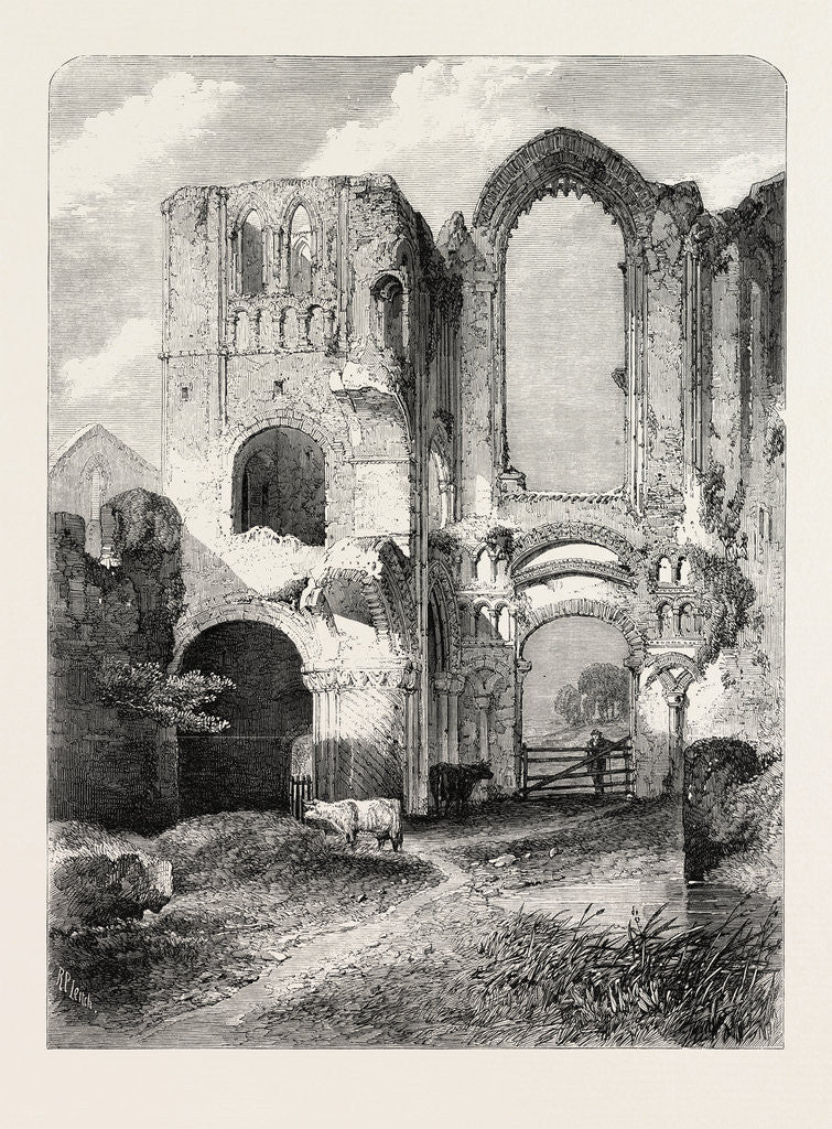 Detail of Ruins of Castle Acre Priory, Norfolk. From the Royal Academy Exhibition by Anonymous