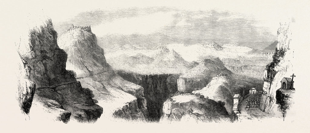 Detail of Garibaldi's March Through Calabria: View from Maida Toward Soveria, Italy by Anonymous